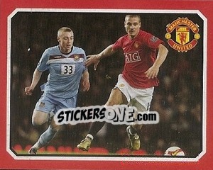 Sticker West Ham United v Manchester United - Vidic - Manchester United 2008-2009 - Panini