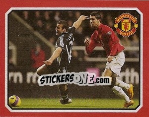 Sticker Newcastle United v Manchester United - Cristiano Ronaldo - Manchester United 2008-2009 - Panini