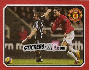 Sticker Newcastle United v Manchester United - Cristiano Ronaldo - Manchester United 2008-2009 n. 196 - Panini