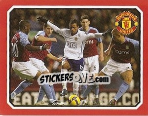 Sticker Manchester United v Aston Villa - Nani - Manchester United 2008-2009 n. 203 - Panini