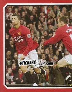 Sticker Manchester United v Arsenal - Cristiano Ronaldo & Rooney (1 of 2) - Manchester United 2008-2009 n. 210 - Panini