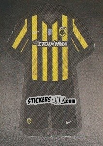 Sticker AEK Home Jersey - Superleague Ελλάδα 2015-2016 n. 4 - Panini