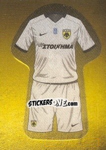 Sticker AEK Away Jersey - Superleague Ελλάδα 2015-2016 n. 5 - Panini
