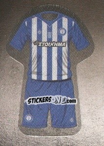 Sticker Iraklis home jersey - Superleague Ελλάδα 2015-2016 n. 16 - Panini