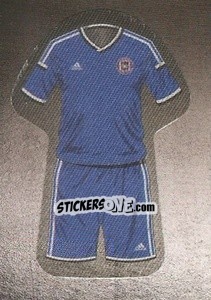 Sticker AEL Kalloni home jersey - Superleague Ελλάδα 2015-2016 n. 19 - Panini