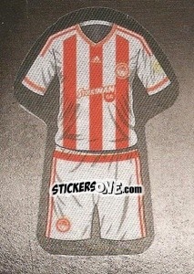 Sticker Olympiacos home jersey - Superleague Ελλάδα 2015-2016 n. 24 - Panini