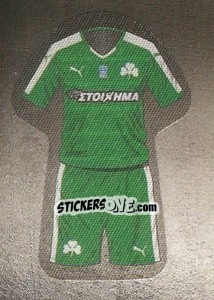 Sticker Panathinaikos home kit - Superleague Ελλάδα 2015-2016 n. 28 - Panini
