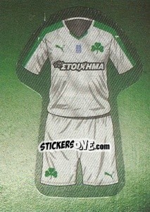 Sticker Panathinaikos away kit - Superleague Ελλάδα 2015-2016 n. 29 - Panini