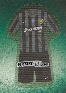 Sticker Panthrakikos away kit - Superleague Ελλάδα 2015-2016 n. 34 - Panini
