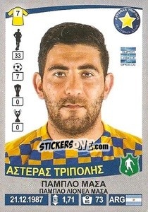 Sticker Pablo Mazza - Superleague Ελλάδα 2015-2016 - Panini