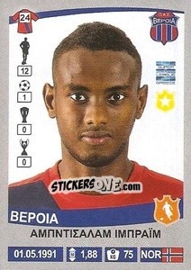 Sticker Abdisalam Ibrahim - Superleague Ελλάδα 2015-2016 n. 133 - Panini
