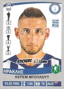 Cromo Kerem Bulut - Superleague Ελλάδα 2015-2016 n. 160 - Panini