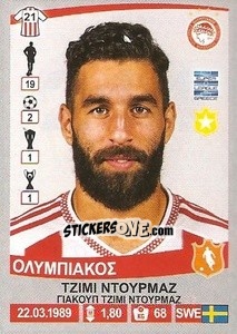 Sticker Jimmy Durmaz - Superleague Ελλάδα 2015-2016 n. 214 - Panini