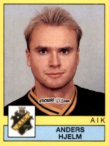 Cromo Anders Hjelm - Fotboll 91. Allsvenskan och Division 1 n. 7 - Panini