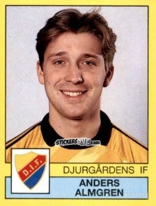 Cromo Anders Almgren - Fotboll 91. Allsvenskan och Division 1 n. 29 - Panini