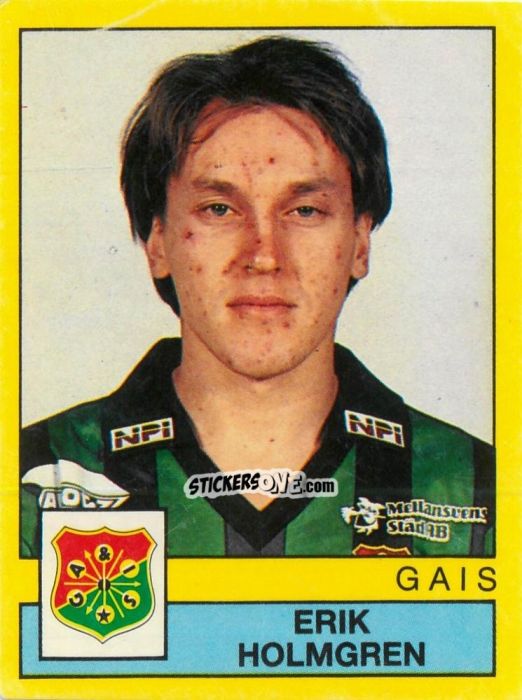 Figurina Erik Holmgren - Fotboll 91. Allsvenskan och Division 1 n. 58 - Panini
