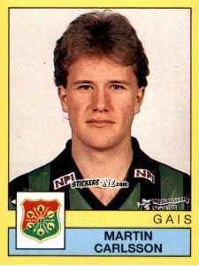 Figurina Martin Carlsson - Fotboll 91. Allsvenskan och Division 1 n. 71 - Panini