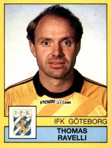 Sticker Thomas Ravelli - Fotboll 91. Allsvenskan och Division 1 n. 77 - Panini