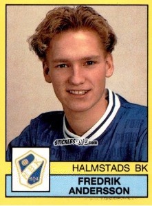 Cromo Fredrik Andersson - Fotboll 91. Allsvenskan och Division 1 n. 104 - Panini