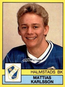Figurina Mattias Karlsson - Fotboll 91. Allsvenskan och Division 1 n. 109 - Panini
