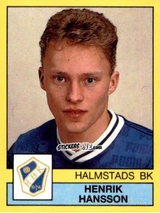 Cromo Henrik Hansson - Fotboll 91. Allsvenskan och Division 1 n. 118 - Panini