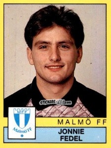 Sticker Jonnie Fedel - Fotboll 91. Allsvenskan och Division 1 n. 125 - Panini