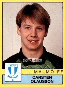 Sticker Carsten Olausson - Fotboll 91. Allsvenskan och Division 1 n. 126 - Panini