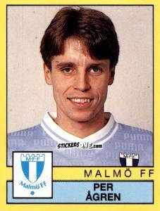 Sticker Per Ågren - Fotboll 91. Allsvenskan och Division 1 n. 128 - Panini