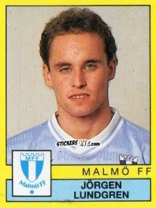 Sticker Jörgen Lundgren - Fotboll 91. Allsvenskan och Division 1 n. 141 - Panini