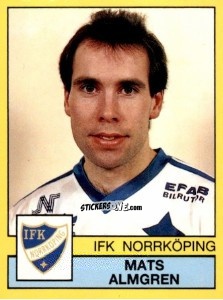 Sticker Mats Almgren - Fotboll 91. Allsvenskan och Division 1 n. 151 - Panini