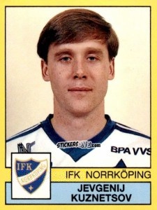 Sticker Jevgenij Kuznetsov - Fotboll 91. Allsvenskan och Division 1 n. 156 - Panini