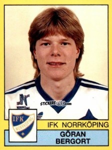 Sticker Göran Bergort - Fotboll 91. Allsvenskan och Division 1 n. 166 - Panini