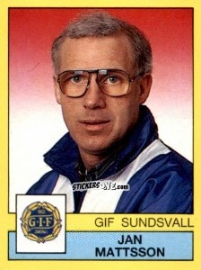Sticker Jan Mattsson - Fotboll 91. Allsvenskan och Division 1 n. 172 - Panini