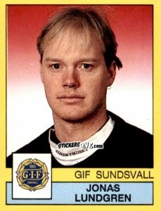 Cromo Jonas Lundgren - Fotboll 91. Allsvenskan och Division 1 n. 173 - Panini