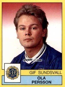 Cromo Ola Persson - Fotboll 91. Allsvenskan och Division 1 n. 177 - Panini