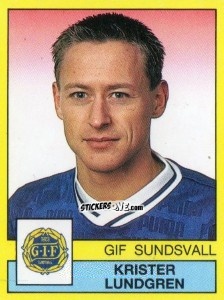 Cromo Krister Lundgren - Fotboll 91. Allsvenskan och Division 1 n. 180 - Panini