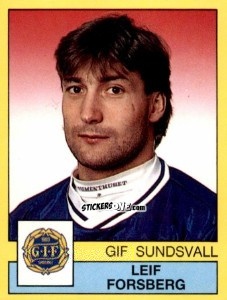 Cromo Leif Forsberg - Fotboll 91. Allsvenskan och Division 1 n. 184 - Panini