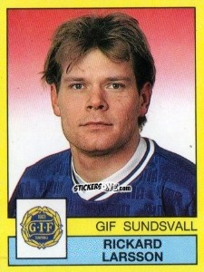 Cromo Rickard Larsson - Fotboll 91. Allsvenskan och Division 1 n. 186 - Panini