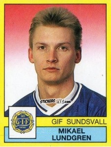 Cromo Mikael Lundgren - Fotboll 91. Allsvenskan och Division 1 n. 191 - Panini