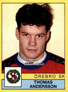 Cromo Thomas Andersson - Fotboll 91. Allsvenskan och Division 1 n. 199 - Panini