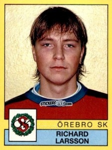 Cromo Richard Larsson - Fotboll 91. Allsvenskan och Division 1 n. 213 - Panini