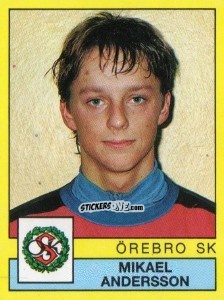 Cromo Mikael Andersson - Fotboll 91. Allsvenskan och Division 1 n. 215 - Panini