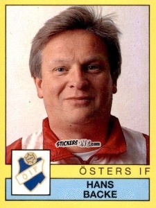 Figurina Hans Backe - Fotboll 91. Allsvenskan och Division 1 n. 220 - Panini