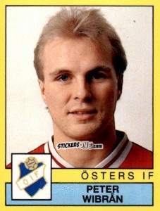 Figurina Peter Wibrån - Fotboll 91. Allsvenskan och Division 1 n. 227 - Panini
