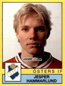 Figurina Jesper Hammarlund - Fotboll 91. Allsvenskan och Division 1 n. 233 - Panini