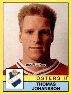 Cromo Thomas Johansson - Fotboll 91. Allsvenskan och Division 1 n. 237 - Panini