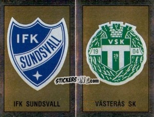 Sticker Badges - Fotboll 91. Allsvenskan och Division 1 n. 275-280 - Panini
