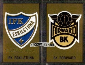 Sticker Badges - Fotboll 91. Allsvenskan och Division 1 n. 287-292 - Panini