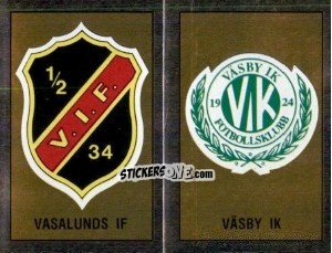 Sticker Badges - Fotboll 91. Allsvenskan och Division 1 n. 299-304 - Panini
