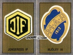 Sticker Badges - Fotboll 91. Allsvenskan och Division 1 n. 311-316 - Panini